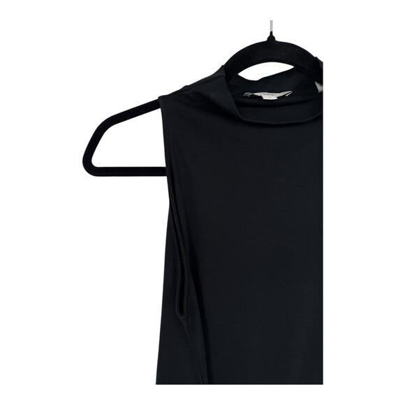 Vince Dress sleeveless mock neck knit black size Small S - Picture 3 of 7